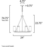 Maxim Lighting - Sentinel 24" Chandelier by Maxim Lighting - Image 3
