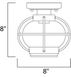 Maxim Lighting - 30508CDOI - Portsmouth 8" Outdoor Flush Mount by Maxim Lighting - Image 2