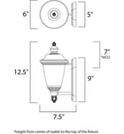 Maxim Lighting - 3495WGOB - Carriage House 12.5" Outdoor Wall Sconce by Maxim Lighting - Image 2