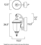 Maxim Lighting - 3497WGOB - Carriage House 26.5" Outdoor Wall Sconce by Maxim Lighting - Image 4