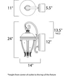 Maxim Lighting - Camden 24" Outdoor Wall Sconce by Maxim Lighting - Image 2