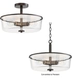 Maxim Lighting - Fuller 14.75-Inch Convertible Semi-Flush Mount by Maxim Lighting - Image 2