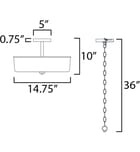 Maxim Lighting - Fuller 14.75-Inch Convertible Semi-Flush Mount by Maxim Lighting - Image 3