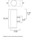 Maxim Lighting - Lightray 15.75" Outdoor Wall Sconce by Maxim Lighting - Image 2