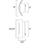 Maxim Lighting - 64331WTBZ - View 10.75" Outdoor Wall Sconce by Maxim Lighting - Image 2