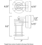 Maxim Lighting - 65782WGBO - Oakville 9.5" Outdoor Wall Sconce by Maxim Lighting - Image 2