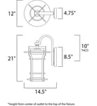 Maxim Lighting - 65786WGBO - Oakville 21" Outdoor Wall Sconce by Maxim Lighting - Image 2