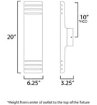 Maxim Lighting - Lightray LED 20" Outdoor Wall Sconce by Maxim Lighting - Image 3