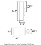 Maxim Lighting - Calibro 15" Outdoor Wall Sconce by Maxim Lighting - Image 2
