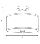 Meridian - Meridian 13" Semi-Flush Mount by Meridian - Image 4