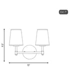 Meridian - M80050NB - Meridian 15" Bath Vanity Light by Meridian - Image 4