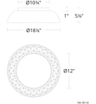 Modern Forms - FM-78118-BN - Prisma 18" Flush Mount by Modern Forms - Image 5