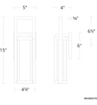 Modern Forms - WS-W22115-BK - Revere 15" Outdoor Wall Sconce by Modern Forms - Image 6