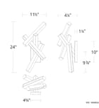 Modern Forms - WS-W64824-BK - Chaos 24" Wall Sconce by Modern Forms - Image 5