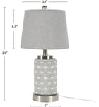Nourison - 848783007393 - Patterned Concrete 21" Table Lamp by Nourison - Image 3