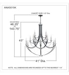 Quoizel - ANA5015K - Alana 41" Chandelier by Quoizel - Image 2
