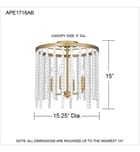 Quoizel - APE1716AB - Apelle 15.25" Semi-Flush Mount by Quoizel - Image 4