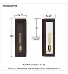Quoizel - AVN8405WT - Avon 18" Outdoor Wall Sconce by Quoizel - Image 4