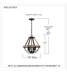 Quoizel - BRL2816EK - Bartlett 16" Pendant by Quoizel - Image 4