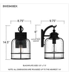 Quoizel - BWE8408EK - Bowles 14.5" Outdoor Wall Sconce by Quoizel - Image 4