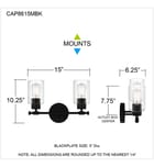 Quoizel - CAP8615MBK - Caputo 15" Bath Vanity Light by Quoizel - Image 4