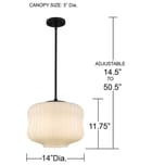 Quoizel - CARA1814MBK - Cara 14-inch Pendant by Quoizel - Image 5