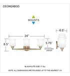 Quoizel - Cecilia 24" Bath Vanity Light by Quoizel - Image 4