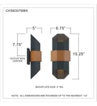 Quoizel - CHS8307MBK - Chasm 15.25" Outdoor Lantern by Quoizel - Image 4