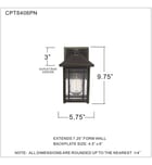 Quoizel - CPT8406PN - Cedar Point 9.75" Outdoor Lantern by Quoizel - Image 2