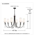 Quoizel - ELOU5040IN - Eloura 40-inch Chandelier by Quoizel - Image 6