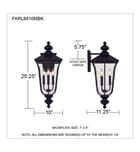 Quoizel - FARL8410MBK - Farley 25.25-inch Outdoor Wall Sconce by Quoizel - Image 5