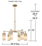 Quoizel - GIA5026BGD - Gianna 26.5-inch Chandelier by Quoizel - Image 4