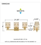 Quoizel - Gibson 21.25'' Bath Vanity Light by Quoizel - Image 4