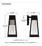 Quoizel - GIN8406MBK - Guinn 14.25" Outdoor Wall Sconce by Quoizel - Image 4