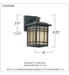 Quoizel - HC8406IB - Hillcrest 9" Outdoor Wall Sconce by Quoizel - Image 2