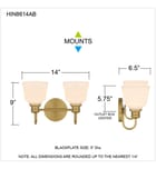 Quoizel - HIN8614AB - Hinton 14" Bath Vanity Light by Quoizel - Image 4