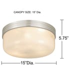 Quoizel - Langford 15-inch Flush Mount by Quoizel - Image 5