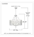 Quoizel - LUL5022C - Lulu 22" Chandelier by Quoizel - Image 4