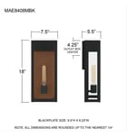 Quoizel - MAE8408MBK - Maren 18" Outdoor Lantern by Quoizel - Image 7