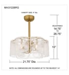 Quoizel - MAI3122BRG - Maisie 21.75-inch Fandelier by Quoizel - Image 7