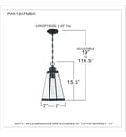 Quoizel - PAX1907MBK - Paxton 15.5" Outdoor Pendant by Quoizel - Image 4