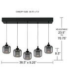Quoizel - PCLEN538MBK - Lenora 38.5-inch Island Light by Quoizel - Image 5