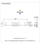 Quoizel - PCZOL8630C - Zola 30" Bath Vanity Light by Quoizel - Image 4