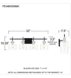 Quoizel - PEN8630MBK - Pensbury 32" Bath Vanity Light by Quoizel - Image 3