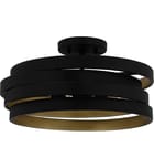 Quoizel - QSF6223MBK - Berner 16" Semi-Flush Mount by Quoizel