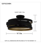 Quoizel - QSF6223MBK - Berner 16" Semi-Flush Mount by Quoizel - Image 4