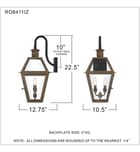 Quoizel - RO8411IZ - Rue De Royal 22.5" Outdoor Lantern by Quoizel - Image 2