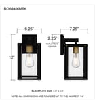 Quoizel - ROB8406MBK - Robbins 12" Outdoor Wall Sconce by Quoizel - Image 4