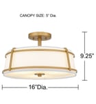 Quoizel - Sloane 16-inch Semi-Flush Mount by Quoizel - Image 5