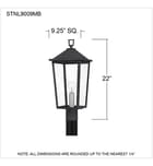 Quoizel - STNL9009MB - Stoneleigh 22" Outdoor Post Mount by Quoizel - Image 3